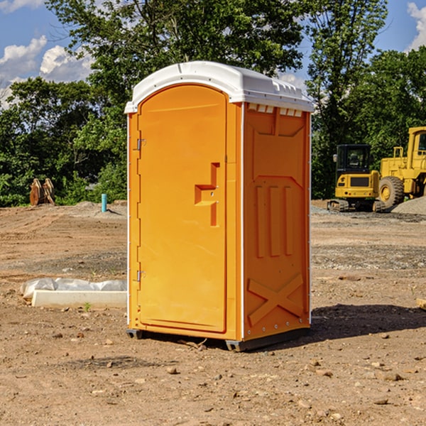 how often are the porta potties cleaned and serviced during a rental period in Herbst IN